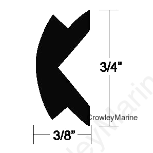 Taco V124155BKA501 Flexible Vinyl Insert, 50' Black