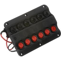 Seachoice LED 12V 6-Switch Distibution Panel, Pre-Wired, Boat Panel Mount thumbnail-2