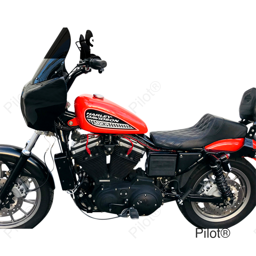 Side Mount Oil Cooler Kit - Gloss Black - Sportster