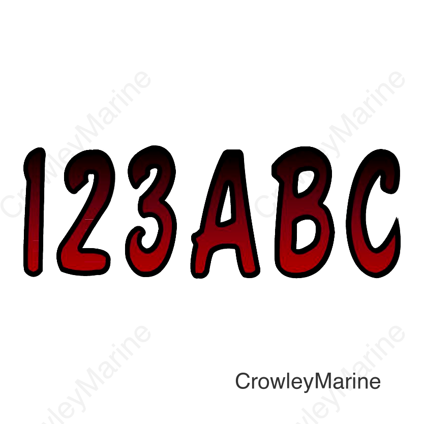 Hardline Series 200 Registration Kit, Cursive Font With Top to Bottom Color Gradations (Includes 4 Sets of 3" A-Z, 0-9)