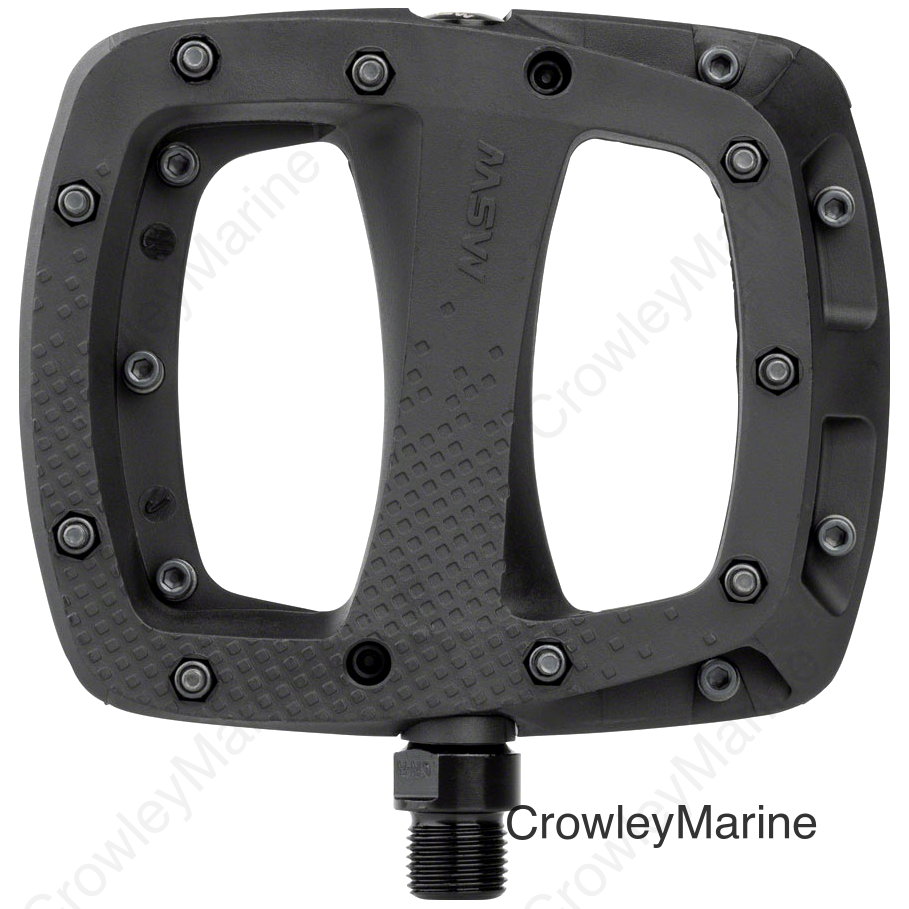 MSW Thump Pedals with Replaceable Pins - Platform Composite 9/16 Black