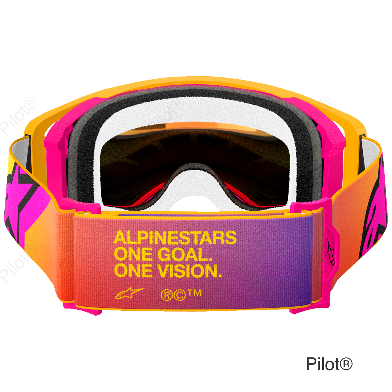 Supertech Goggle - Corp - Yellow/Pink - ABS Vision - Red Mirror