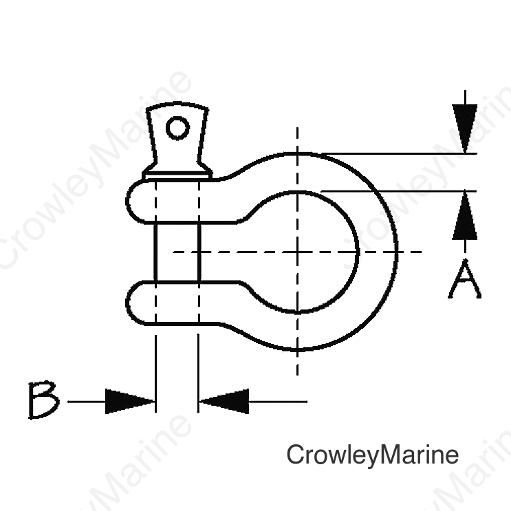 Galvanized Anchor Shackle-1/4"