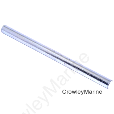 Marine Roller Shaft 5/8"x9 1/4", Zinc Plated (407022)