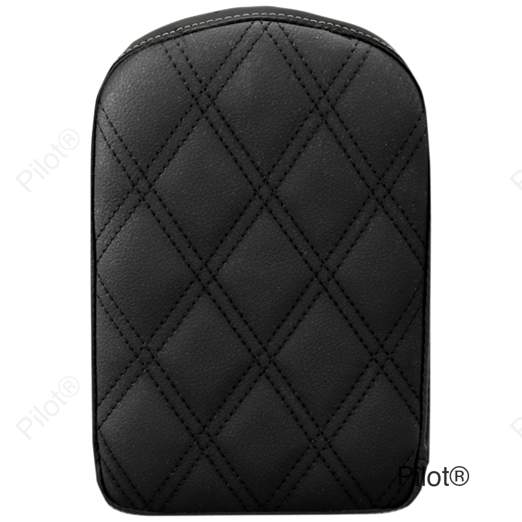 Sissy Bar Pad - Lattice Stitched - Black