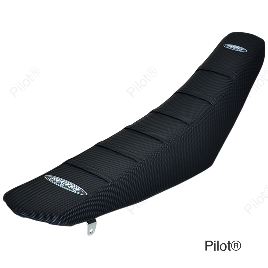 6-Ribbed Seat Cover - Black Ribs/Black Top/Black Sides