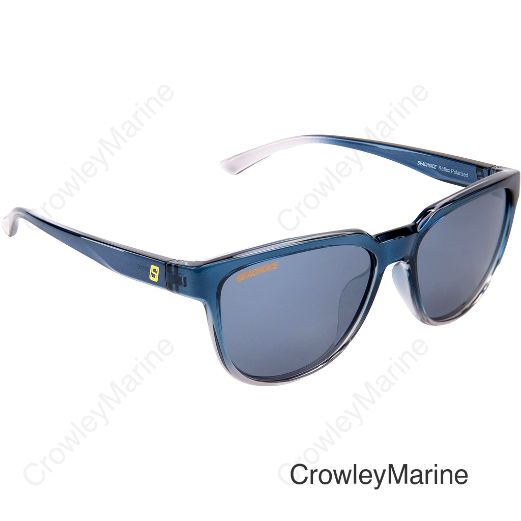 Seachoice 98816 "Reflex" Polarized Sunglasses, Frame: Shiny Blue Smoke, Lens: Silver Flash