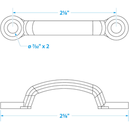 Seachoice Multi-Purpose Nickel-Plated Brass 1-7/32 In. Eye Straps, Set of 4 thumbnail-1