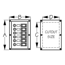 Sea-Dog 4241101 6-Gang Vertical Rocker Switch Fuse Panel thumbnail-0