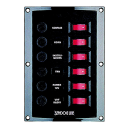 Sea-Dog 4241101 6-Gang Vertical Rocker Switch Fuse Panel thumbnail-1