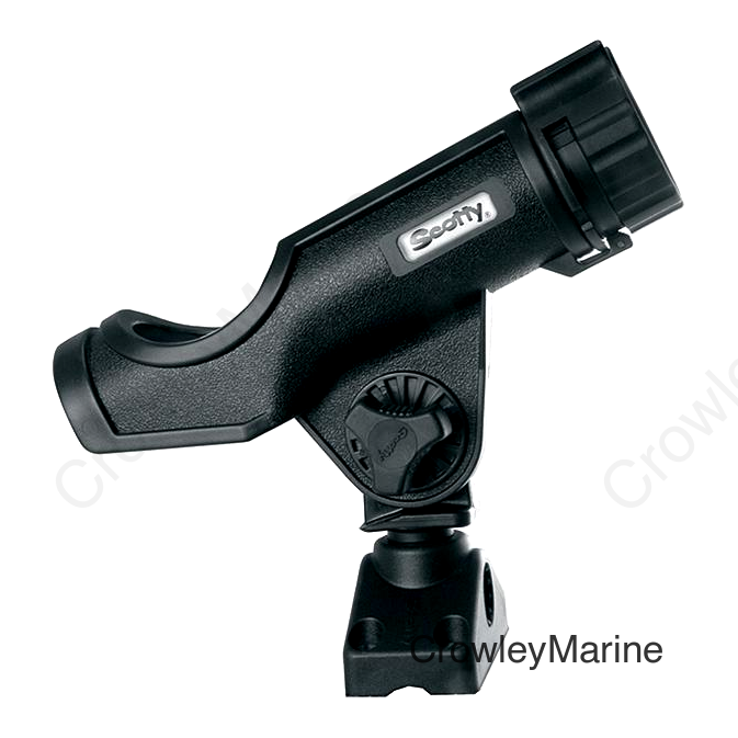 Scotty 230BK Powerlock Rod Holder w/#241 Side/Deck Mount, Black