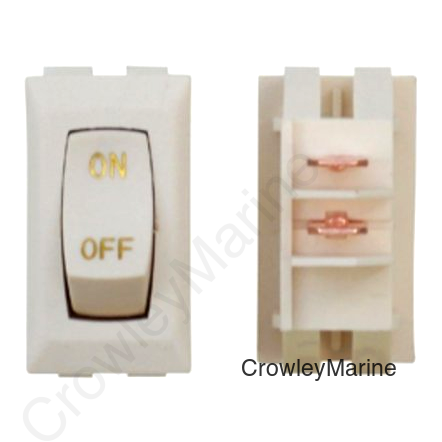 12V LABELED ON/OFF IVORY/