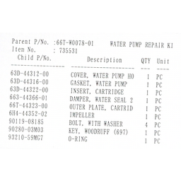 WATER PUMP RPR.KIT thumbnail-10