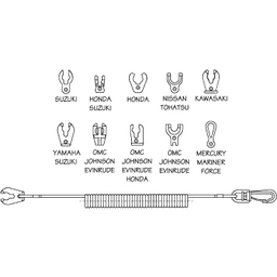Sea-Dog Kill Switch 10 Key Universal Lanyard thumbnail-1