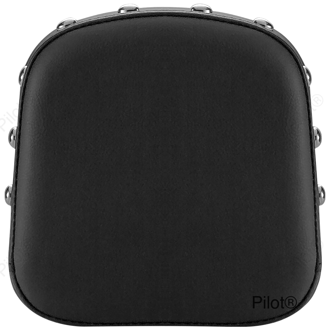 Sissy Bar Pad - Smooth - Black - Studded - FL '99-'23