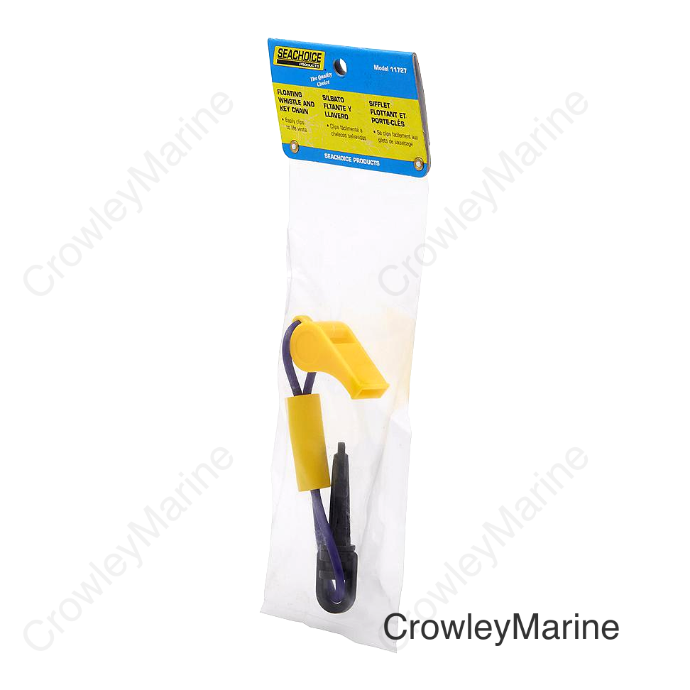 Seachoice Whistle w/ Lanyard, Purple/Yellow