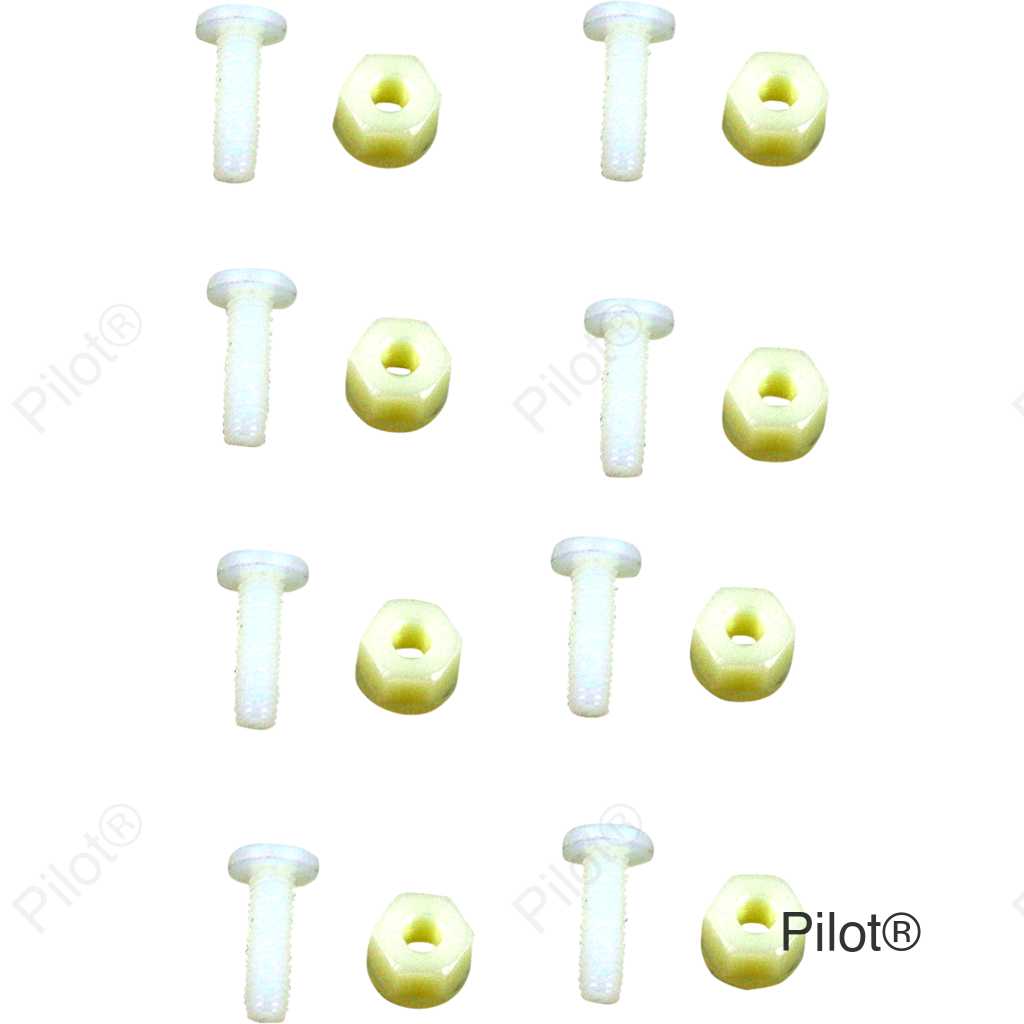 Nylon Windscreen Fastener Set - White