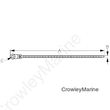 CABLE TIE Mount HOLE 8" (25) (427408-2)