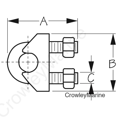 Galvanized Malleable Wire Rope Clip - Sea-Dog Line (159119)