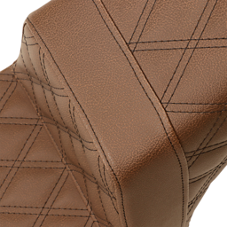 Step-Up Seat - Full Lattice Stitch - Brown - Scout Bobber thumbnail-1