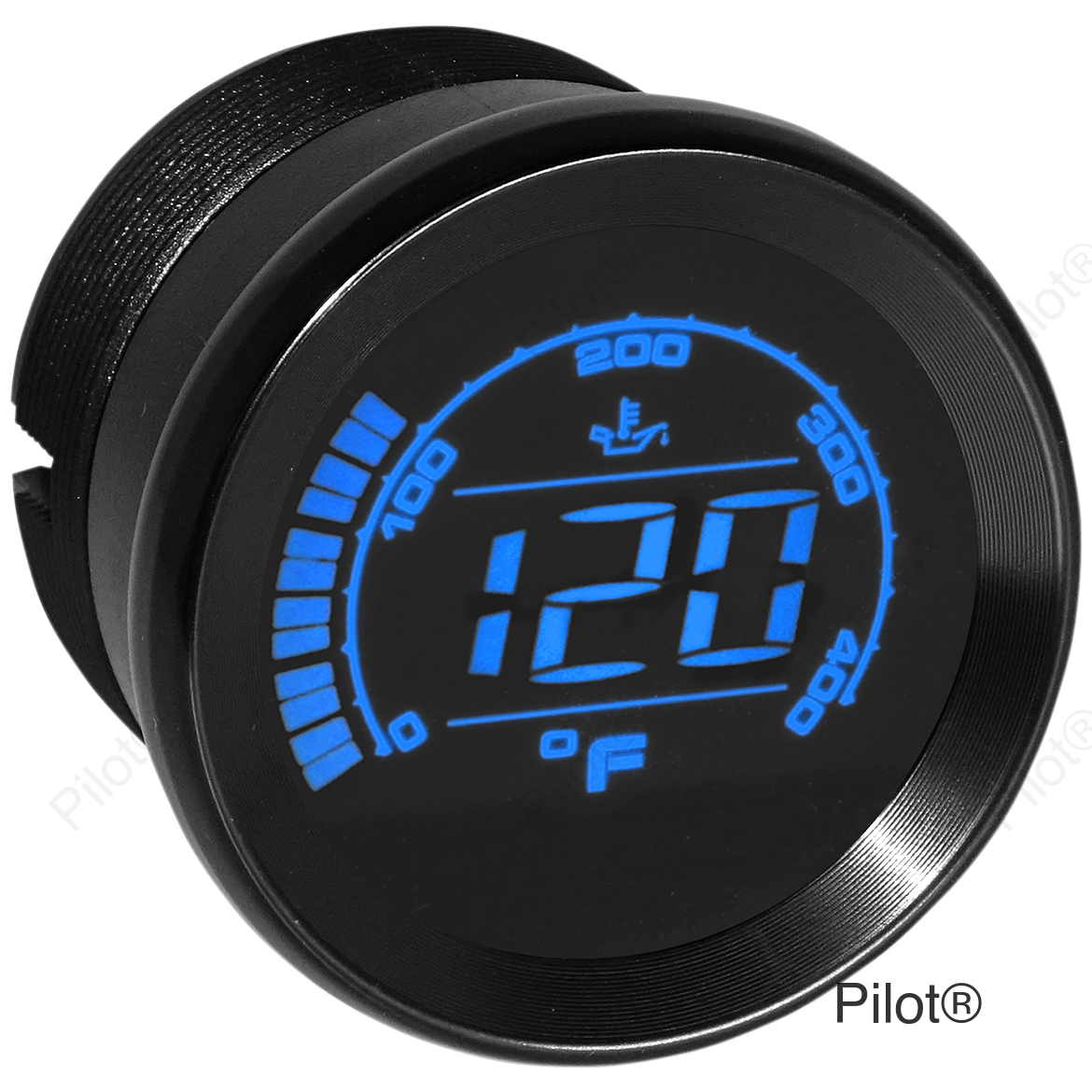 HD-02 Oil Temperature Gauge - Black - 2"