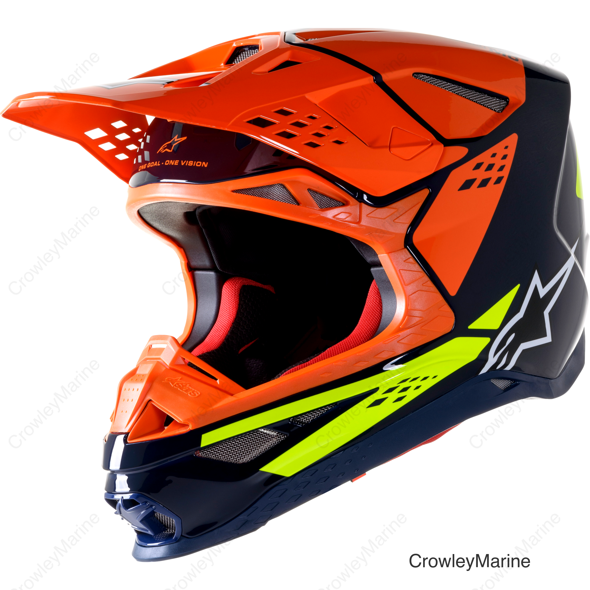 S.TECH S-M8 FACTORY HELMET DARK BLUE/ORANGE/YLW FLUO XS