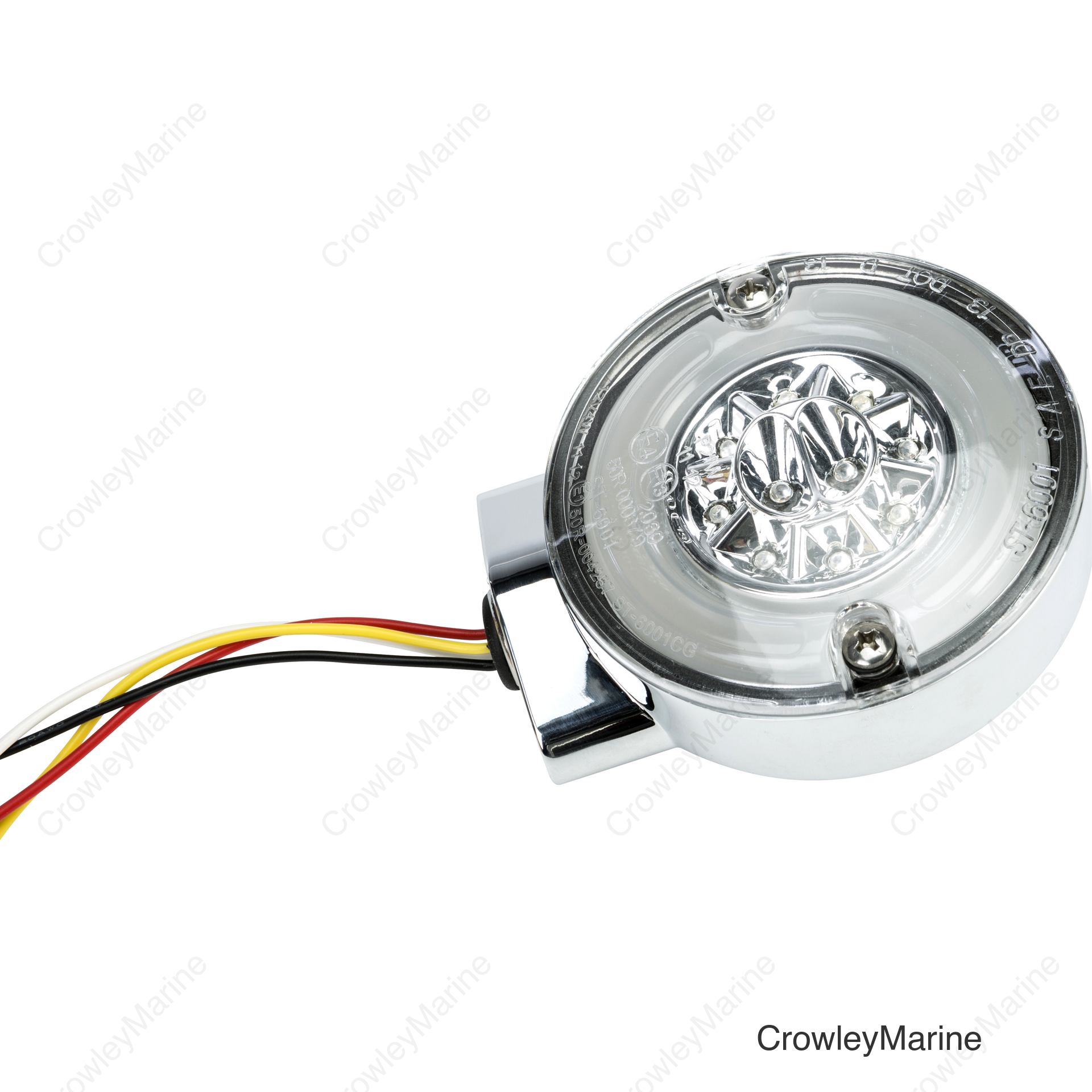 TURN/STOP COMBO LED AMBER/RED CHROME W/CLEAR LENS