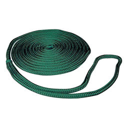 Seachoice Double-Braid Nylon Dock Line w/ Eye Splice, Pre-Shrunk, Heat Stabilized, 3/8 In. X 15 Ft., Forest Green thumbnail-5