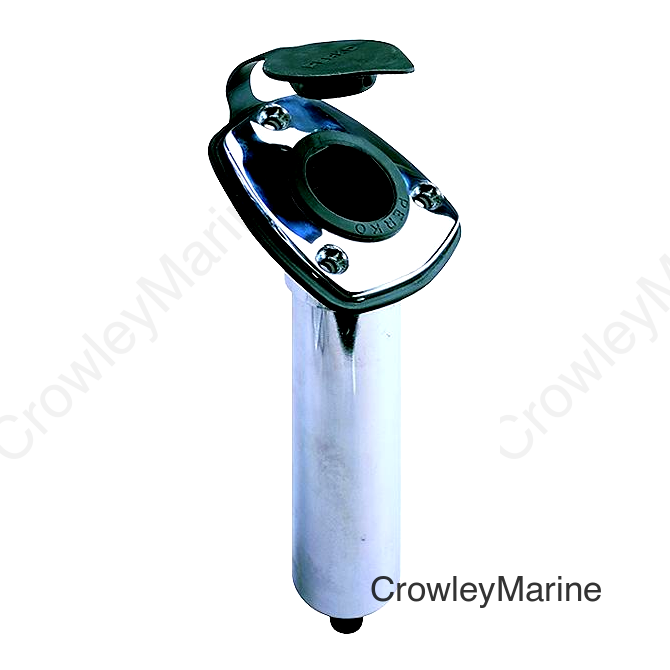 Perko 0448DP1CHR Flush Mount Angled Rod Holder