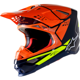 Supertech M8 Helmet - Factory - Blue/Orange/Yellow - Medium thumbnail-1