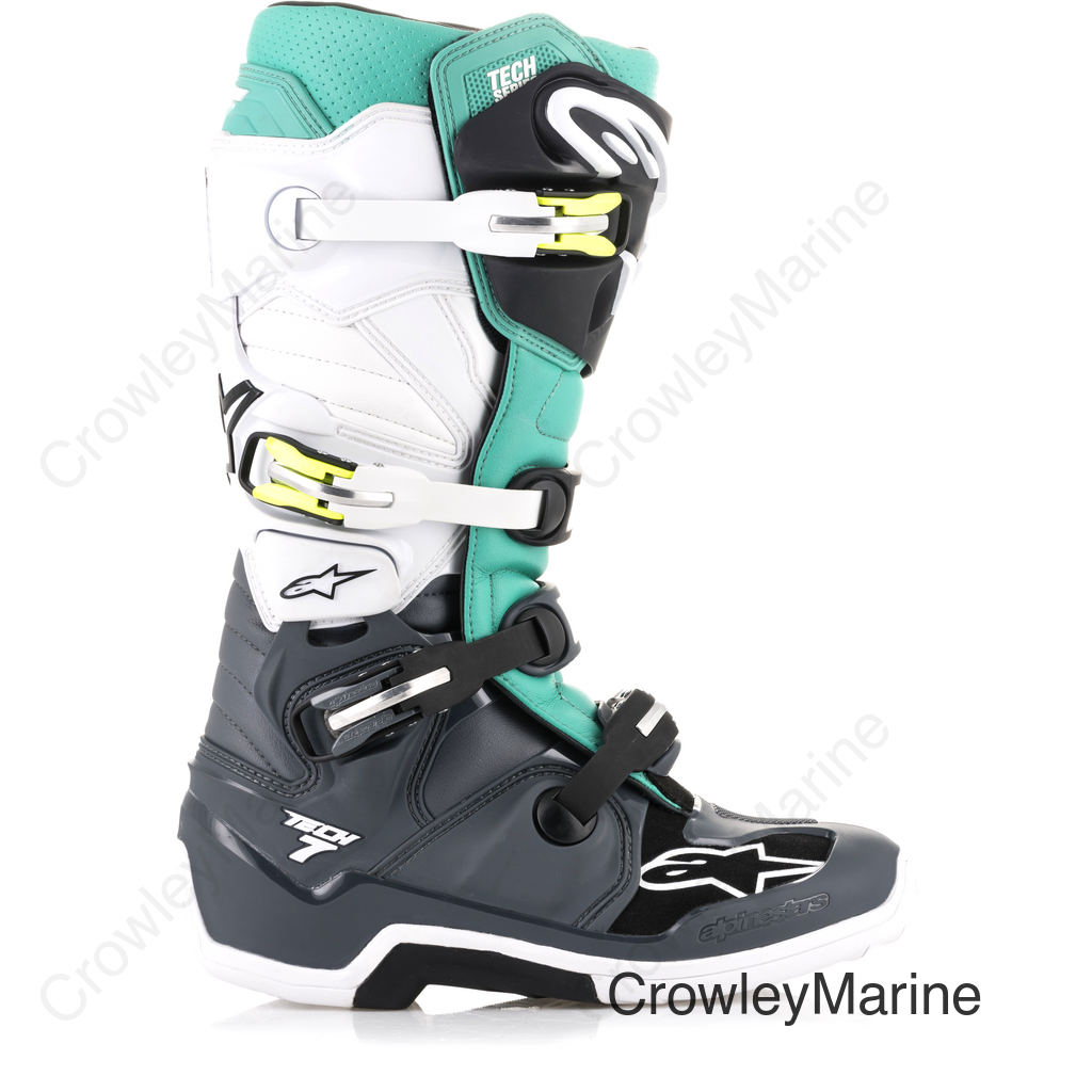 TECH 7 BOOTS DARK GREY/TEAL/WHITE SZ 10