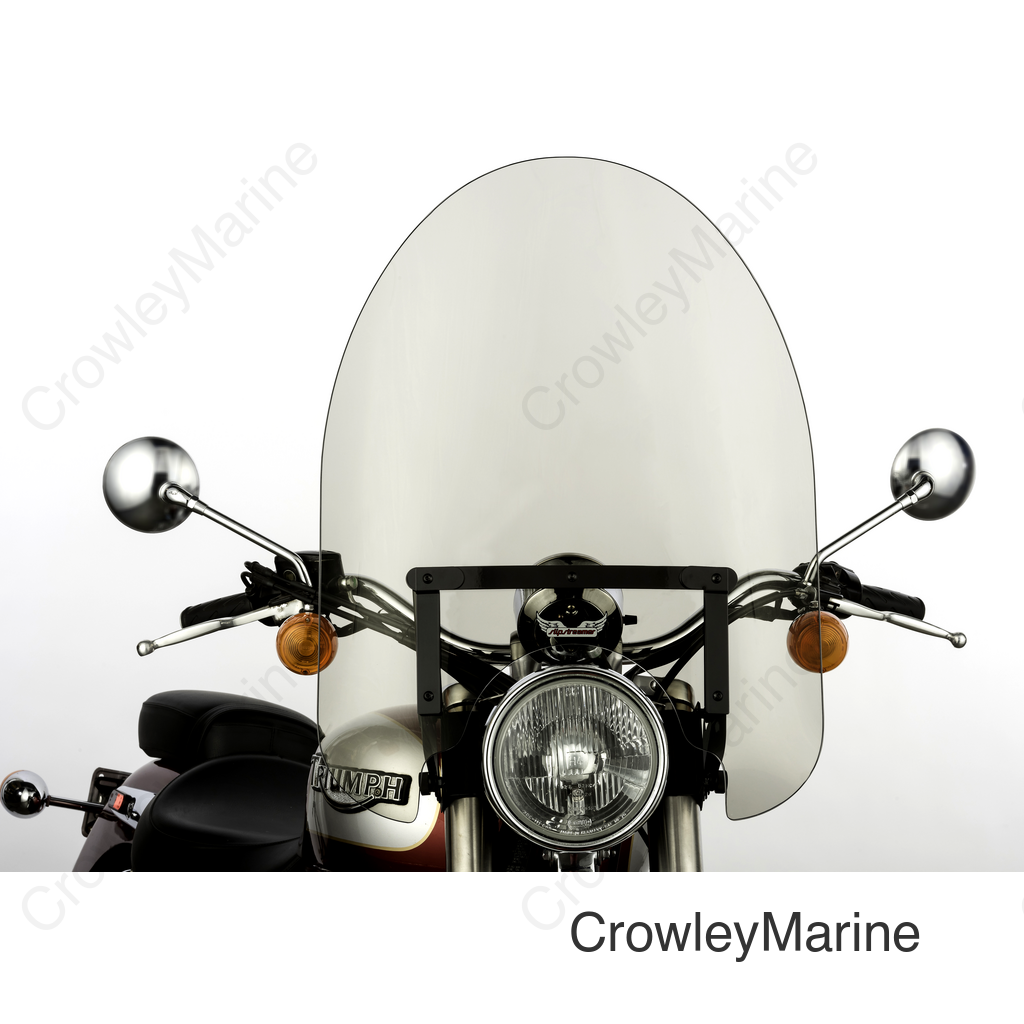 SS30 CLASSIC WINDSHIELD 22" SMOKE/TAPER BLACK
