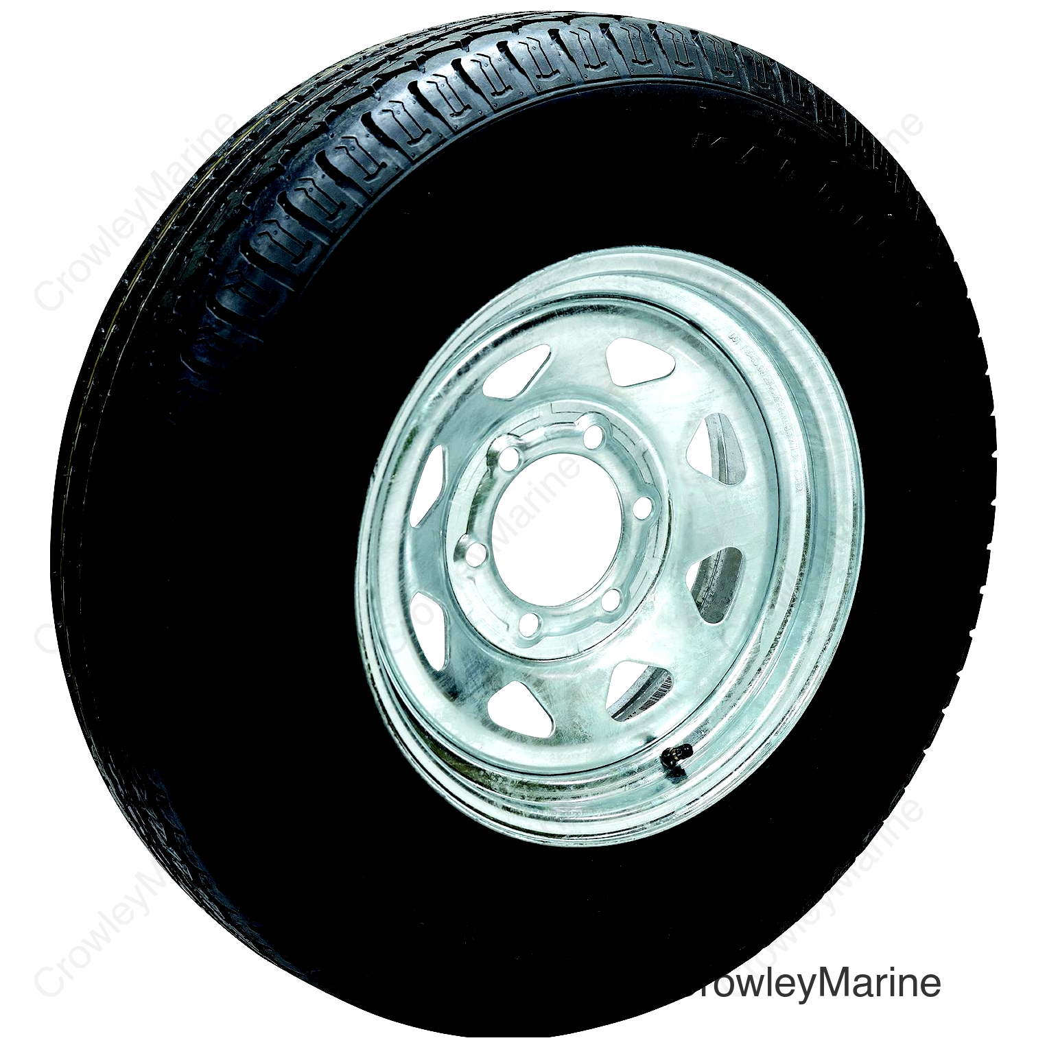 Seachoice 53441 ST235/80R16E/8H KR35 16" Galvanized Spoke, 8-Lug on 5-1/2" Radial Tire & Wheel Assembly