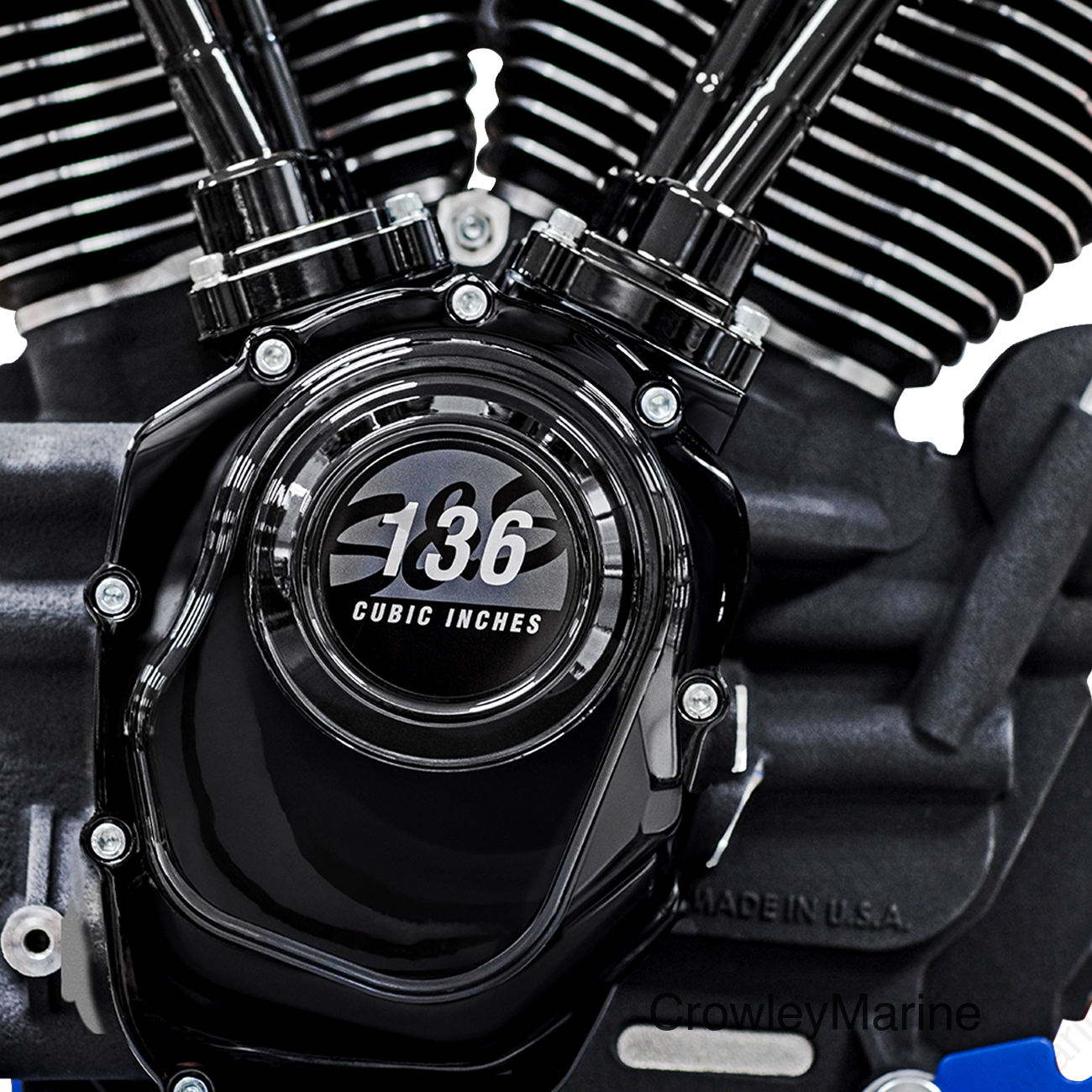 MK136 Black Edition Engine - Oil Cooled - 49 State - M8 Touring