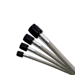Nitrous Express 3AN 12in SS Braided Hose - Blue thumbnail-0