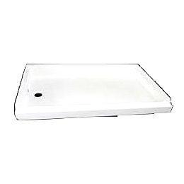 Specialty Recreation SP2436WL Left Drain Shower Base, 24" x 36", White
