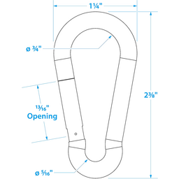 Seachoice Interlocking Spring Hook, 2.5 In. X 0.25 In., 240 Lb. Max Load thumbnail-3