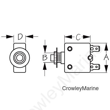 THERMAL CIRCUIT BREAKER 5 AMP (420805-1)