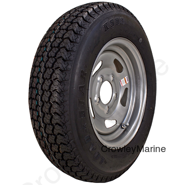 ST185/80R13"; 5-Hole Silver Directional Rim w/o Rivets; Load Range C