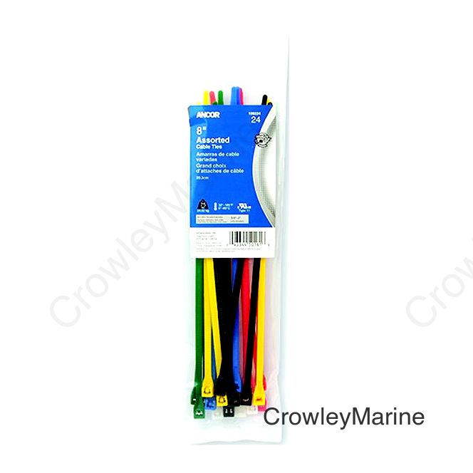 Cable Tie 8" Assorted 24Pc