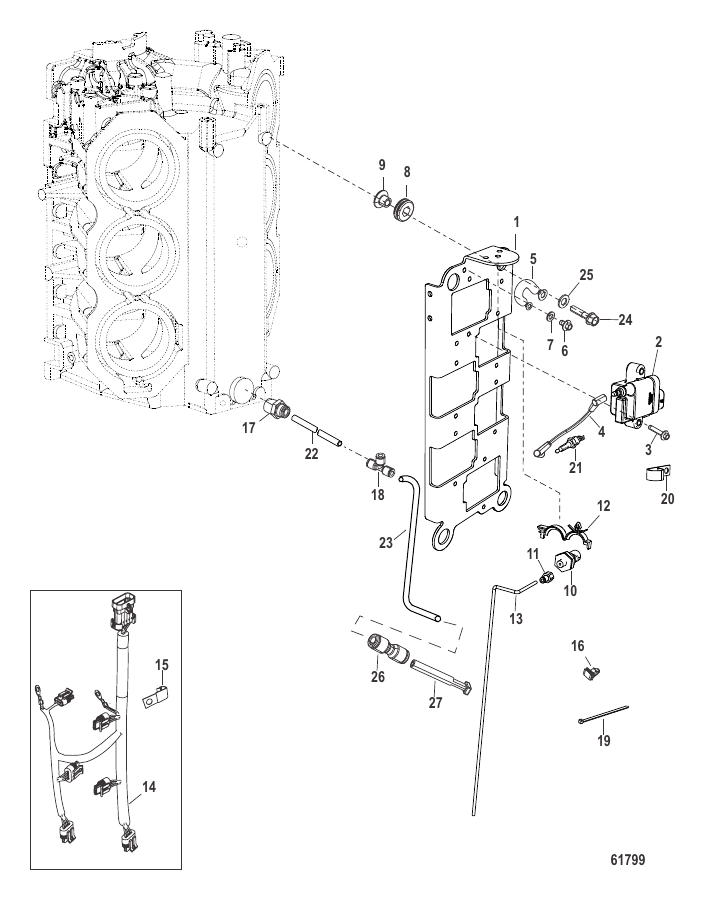 Serial Range Outboard 3.0L DSI (Diesel Spark Ignition) - 1E052967 & Up - Coil Plate