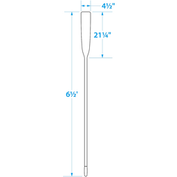 Seachoice 6.5 Ft. Wood Oar, New Zealand Pine Construction, 21-1/4 In. X 4-5/16 In. Blade, Comfort Grip, Clear Finish thumbnail-0