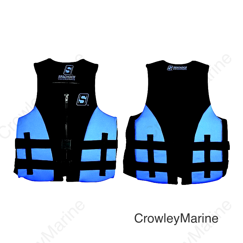 Seachoice Evoprene Multi-Sport Life Jacket - Adult L - Blue/Black, Fits Chest 36-40 in, USCG Level 70