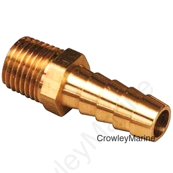 BRASS HOSE BARB 1/8"NPTx3/8"BARB
