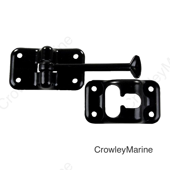JR Products Plastic T-Style Door Holder, 3.5" Black