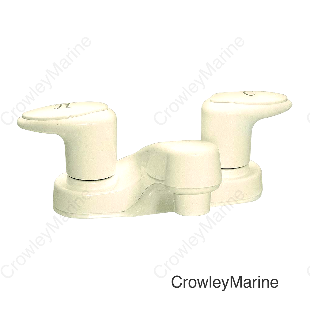 Valterra Catalina PF222101 Biscuit Finish Two Lever Handle RV Lavatory Bathroom Faucet