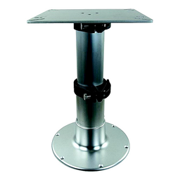 Springfield 1660230 3-Stage Clear Anodized Pedestal Set (Includes Square Table Mount and Base), 12-3/4", 20", 28" thumbnail-1
