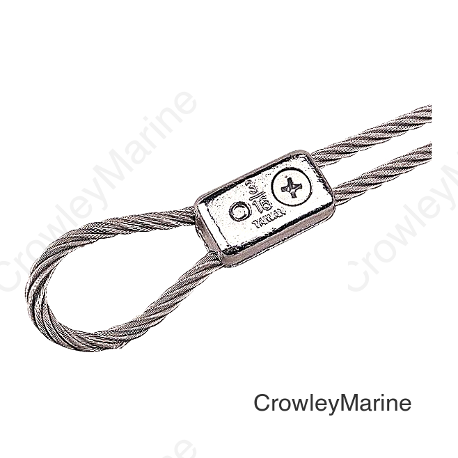 Chrome Plated Zinc Cable Clamp, Pair