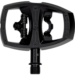 MSW Flip I Pedals - Single Side Clipless with Platform Aluminum 9/16 Intense Black