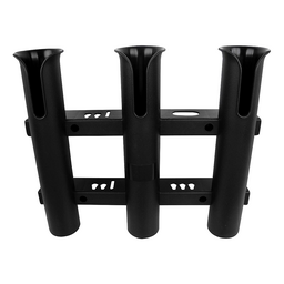Seachoice Fishing 3-Rod Storage Rack, Holds 3 Fishing Rods with Slots for Knives and Pliers, Black thumbnail-5